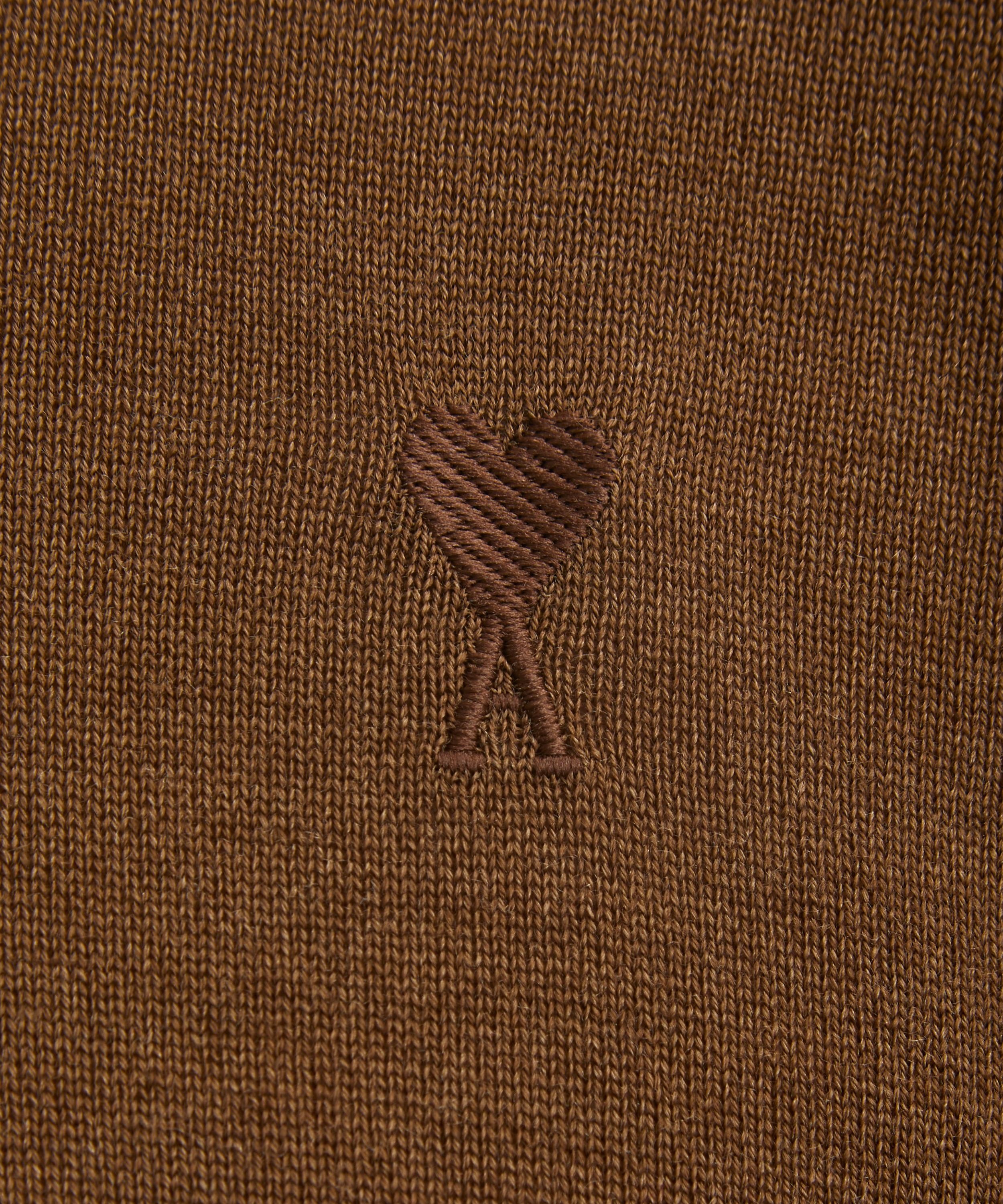 Brown Wool Ami de Coeur Polo - 5