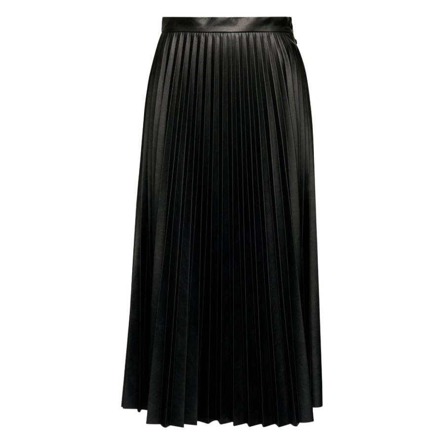 MM6 Black Pleated Midi Skirt - 6