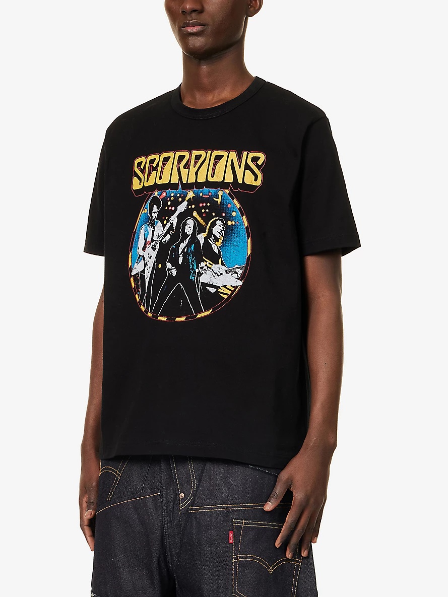 Scorpions graphic-print cotton-jersey T-shirt - 3