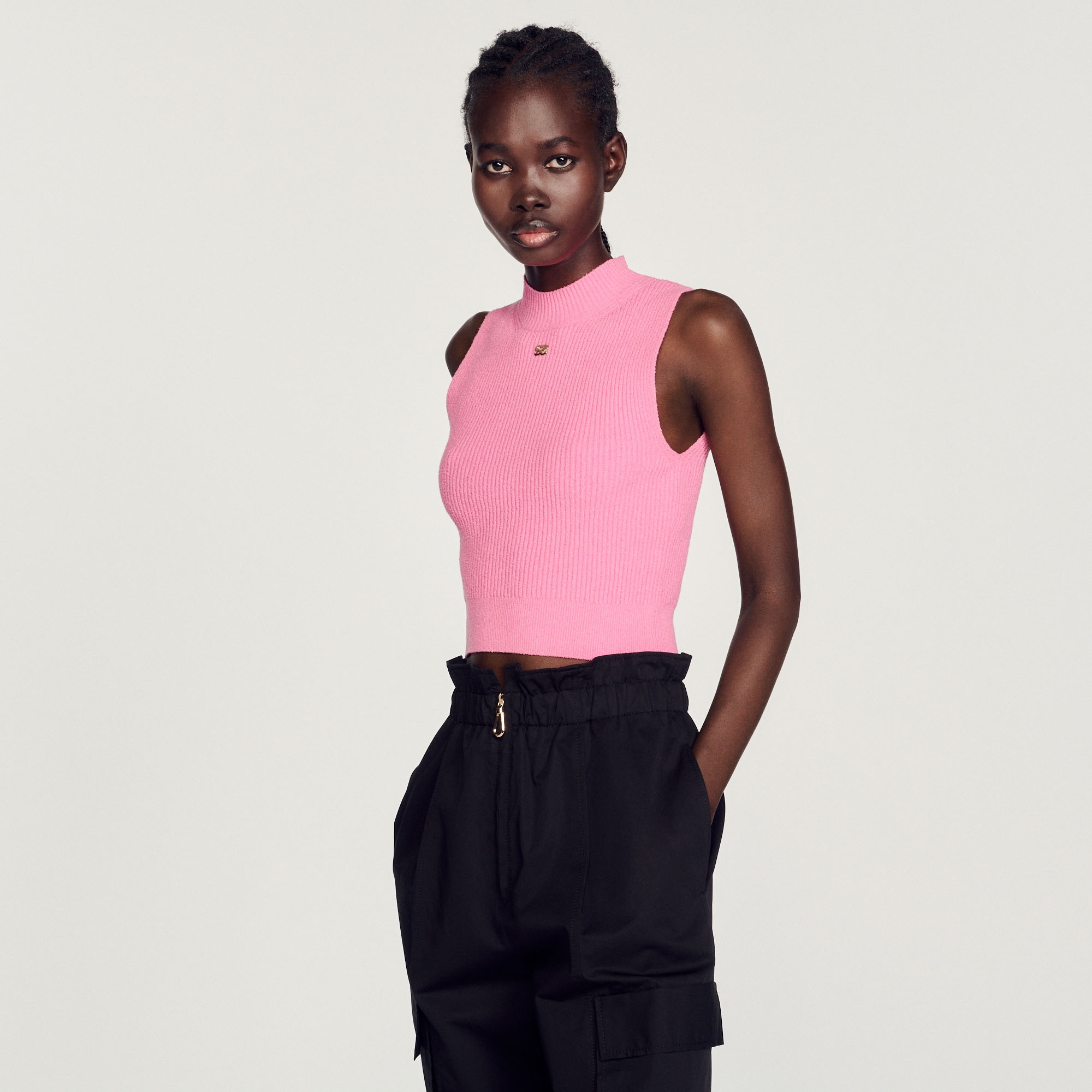 Ribbed cropped sweater - 5