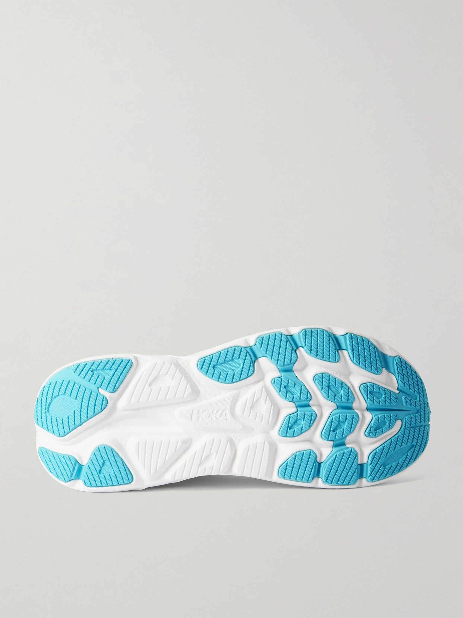 Clifton 10 Rubber-Trimmed Jacquard Running Sneakers White - 3