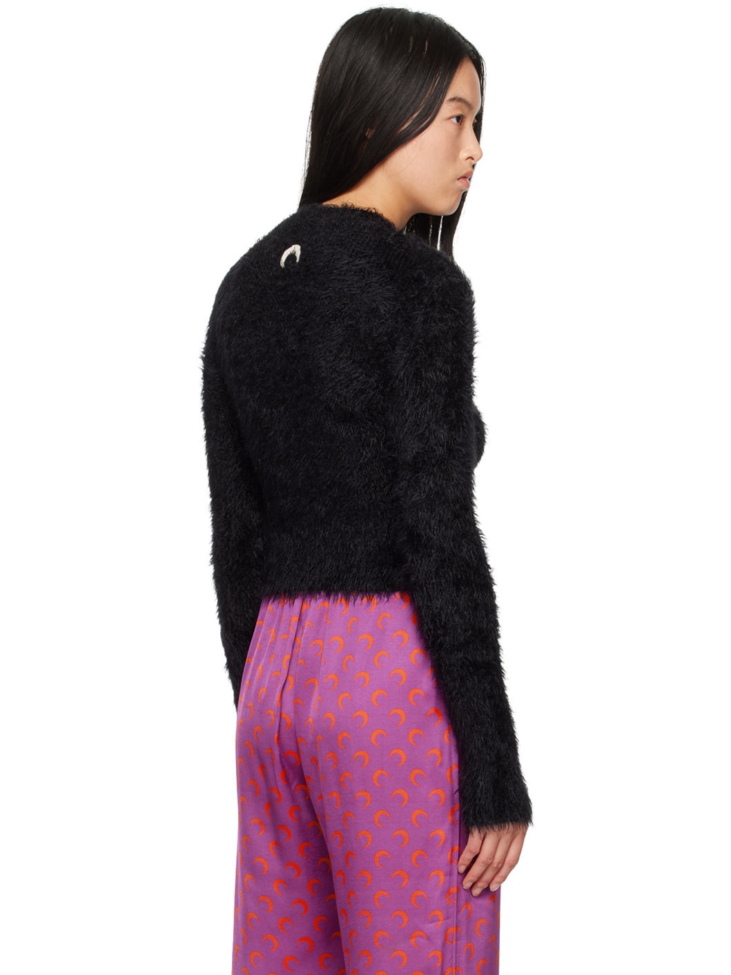 Black Wild Puffy Sweater - 3