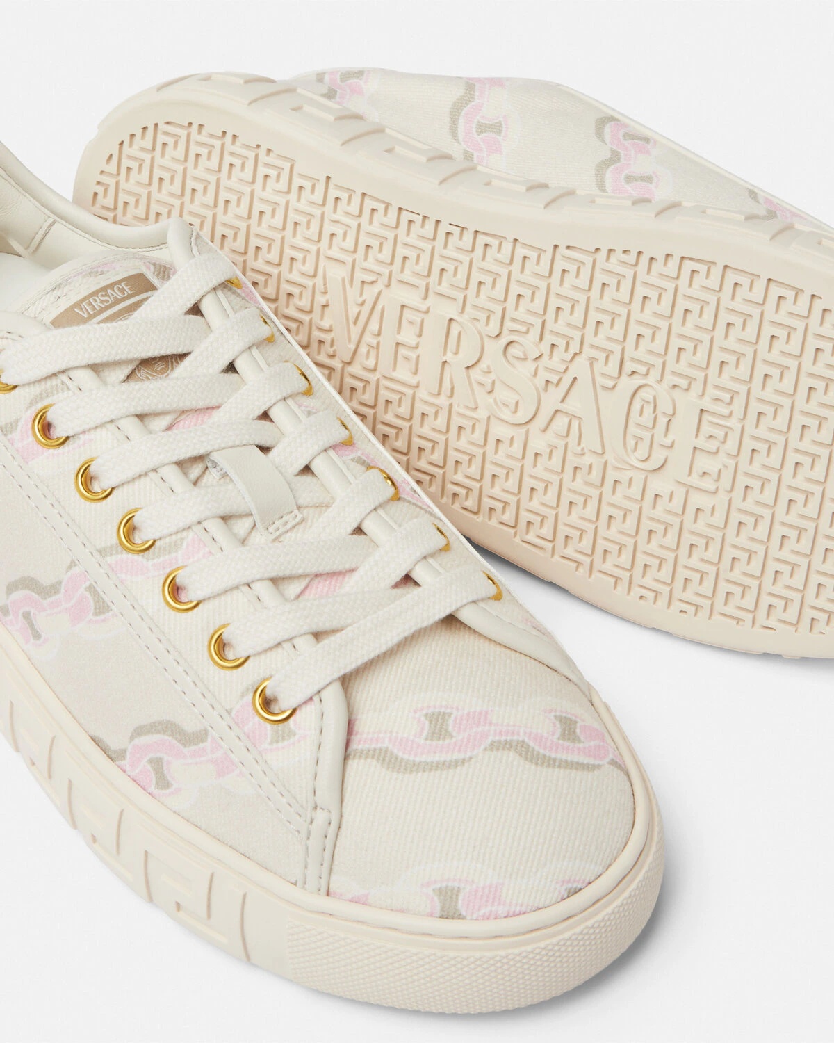 Chain Stripes Greca Sneakers - 5