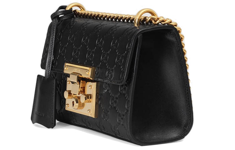 (WMNS) Gucci Padlock Signature Bag 'Black Gold' 409487-CWC1G-1000 - 3