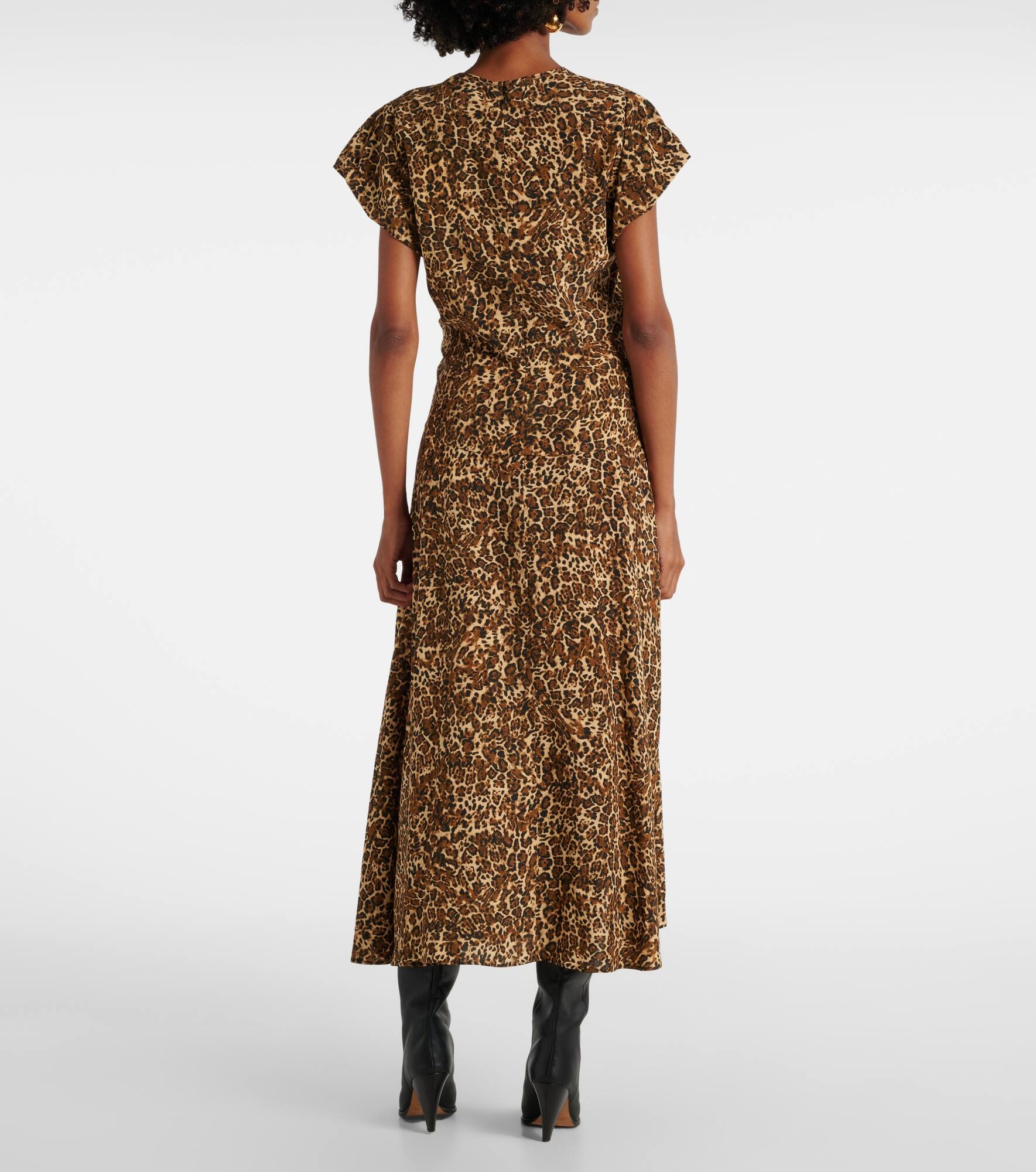 Tullya leopard-print silk-blend top - 3