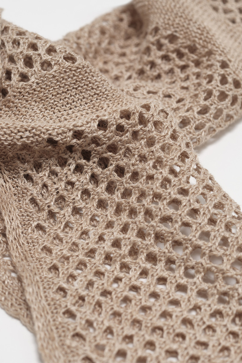Our Legacy Triangle Scarf Beige Melange Linen outlook