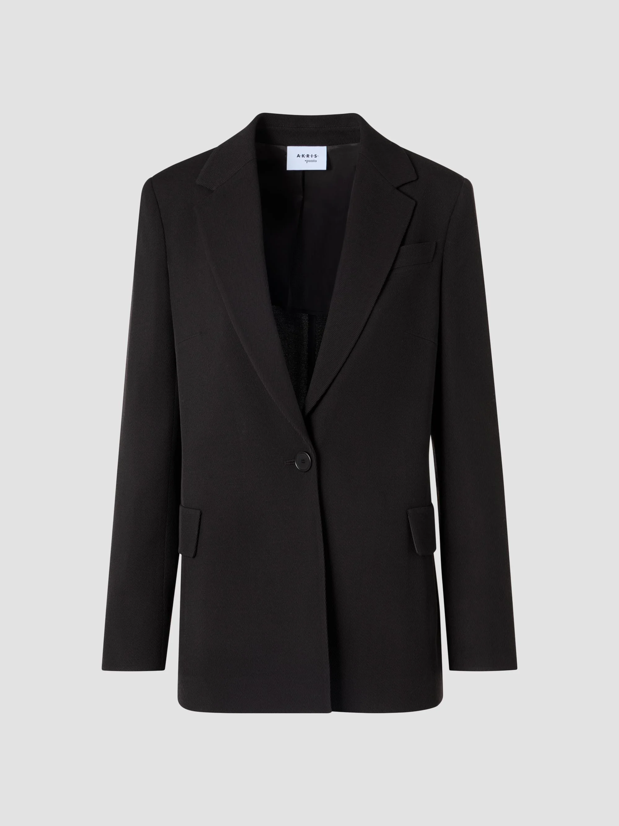 Women's Wool Tricotine Boyfriend Blazer - Espresso - 1