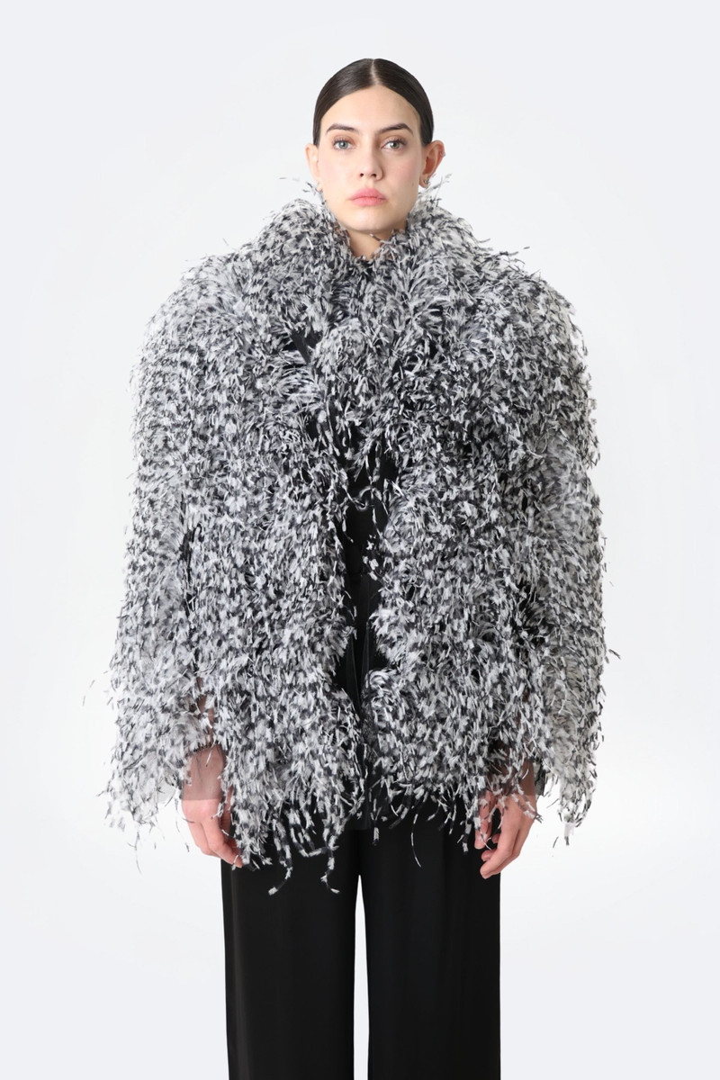 LAPOINTE Marbled Feathers Jacket outlook