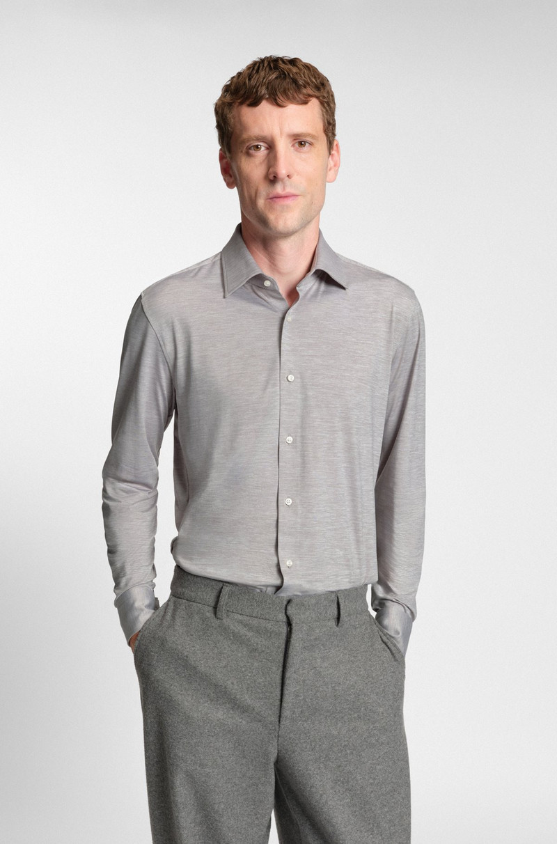 SLIM-FIT SHIRT IN BRUSHED PERFORMANCE-STRETCH FLANNEL 2