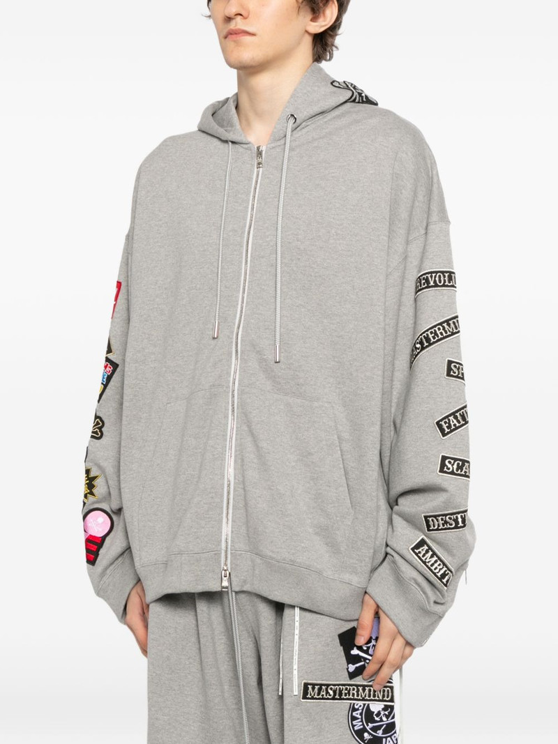 slogan-patch hoodie 3