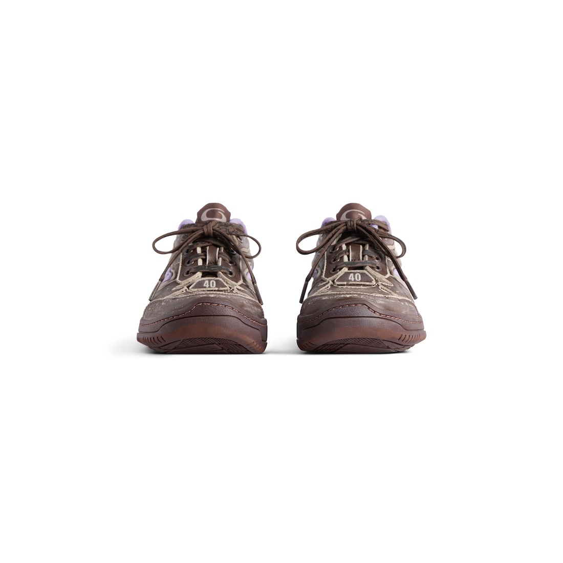 Women's Hamptons Medium Worn-out Sneaker in Brown/lilac - 3