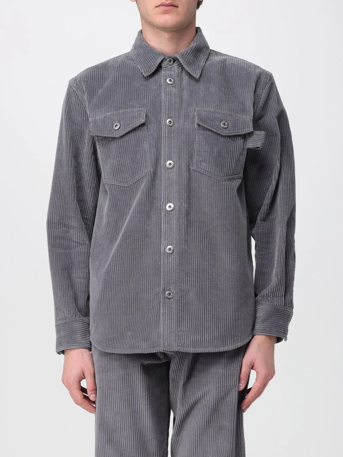 Bottega Veneta Shirt Men Grey - 1