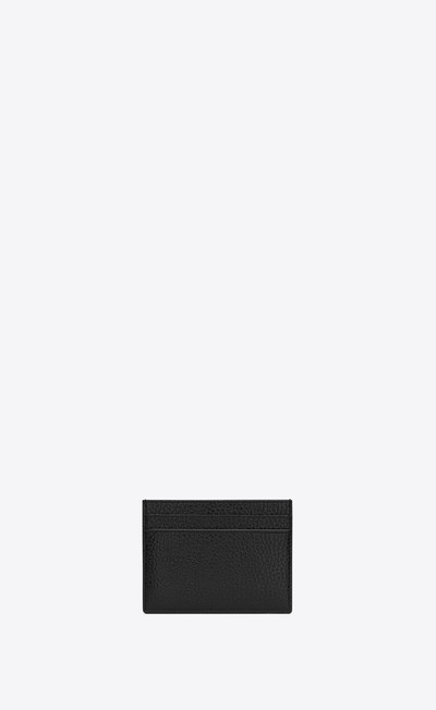 SAINT LAURENT tiny cassandre card case in grained leather outlook