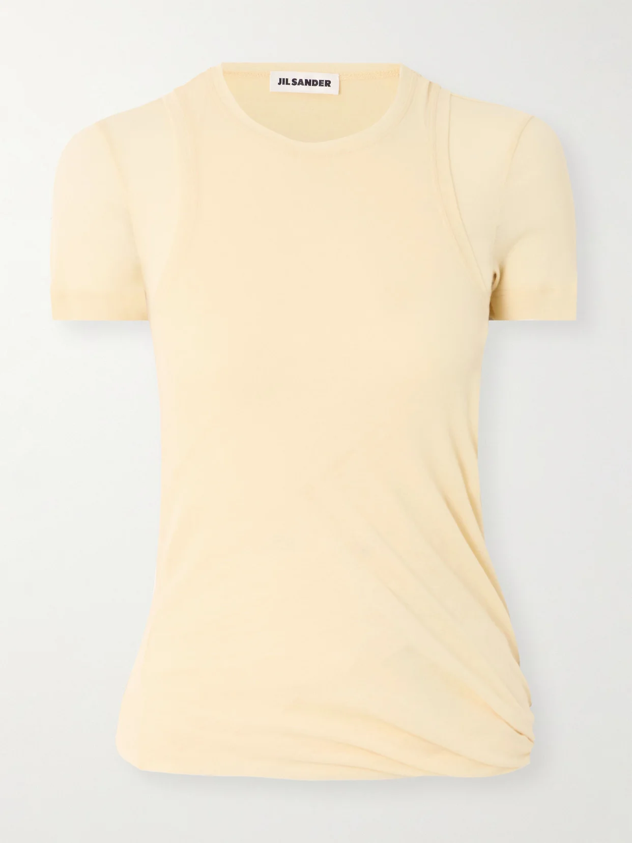 Layered Cotton-crepe T-shirt - 1
