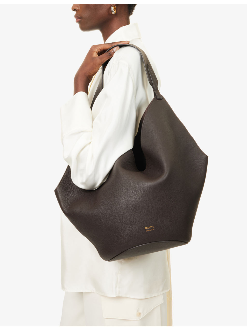 Lotus Large Leather Tote Bag - 3