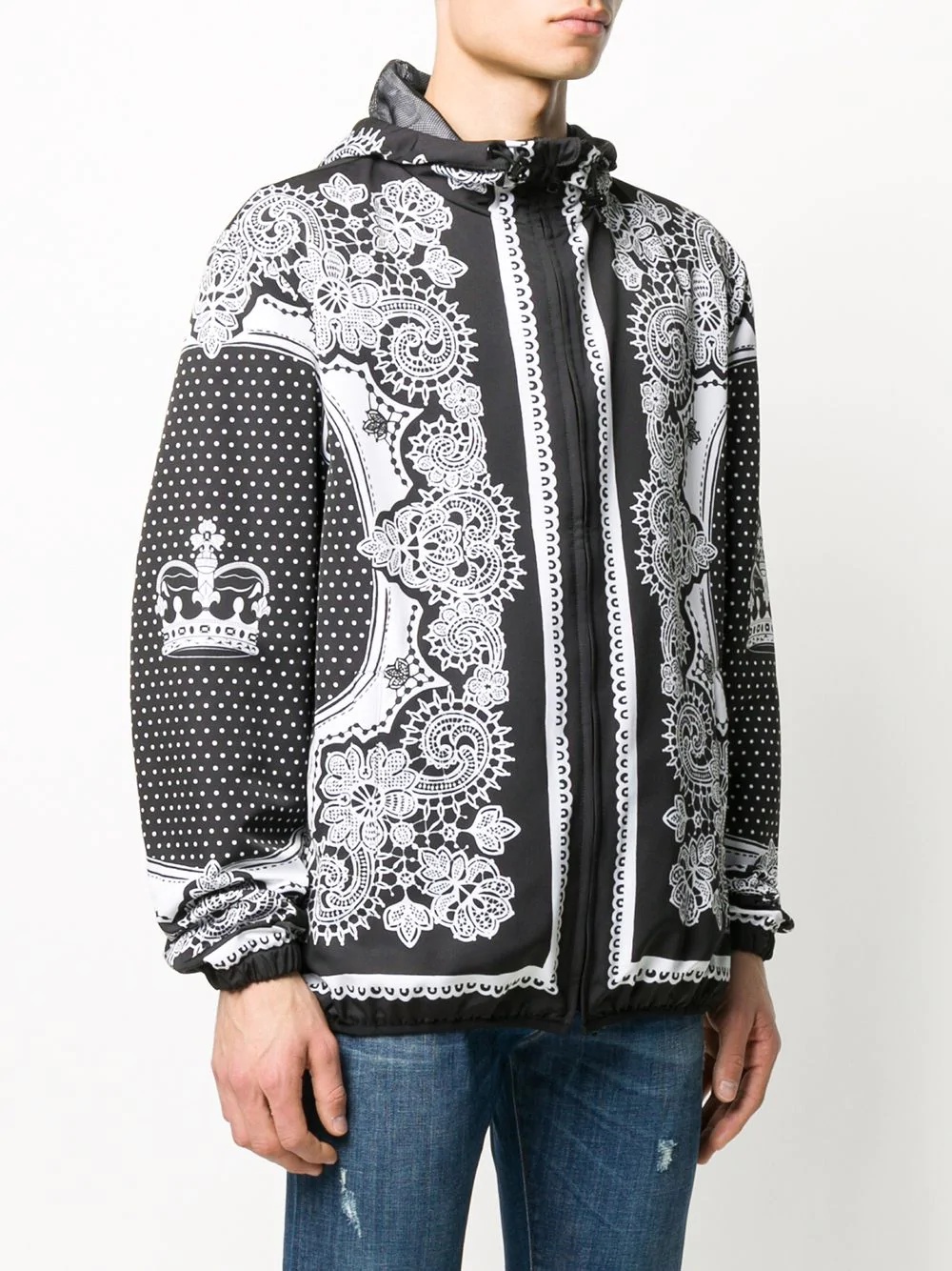 bandana print bomber jacket - 3