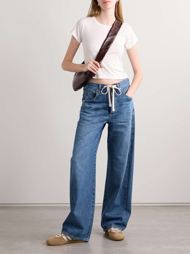 Citizens of Humanity Brynn Drawstring mid-rise wide-leg jeans Dark denim outlook