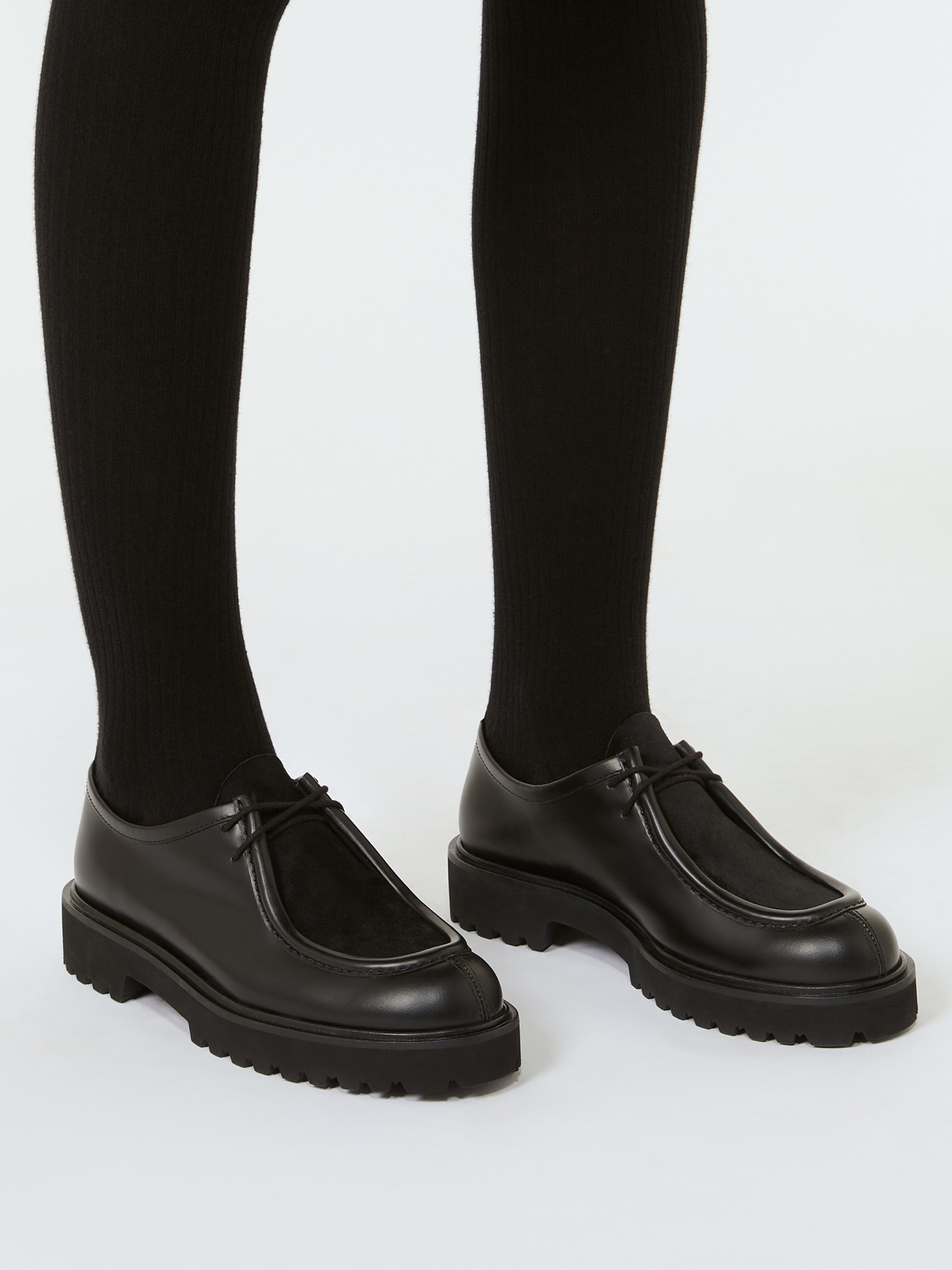 TRACKLACEUP Leather and suede lace-up shoes - 7