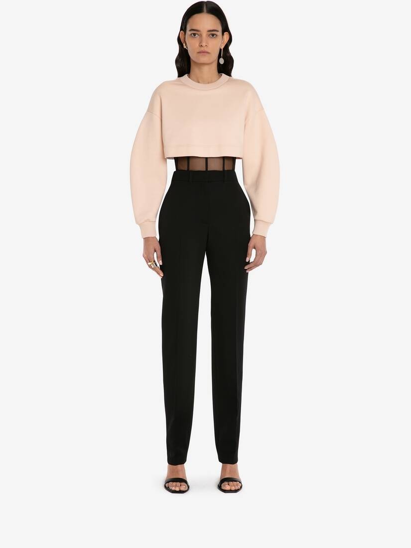 Hybrid Bustier Sweatshirt in Tea Rose - 2