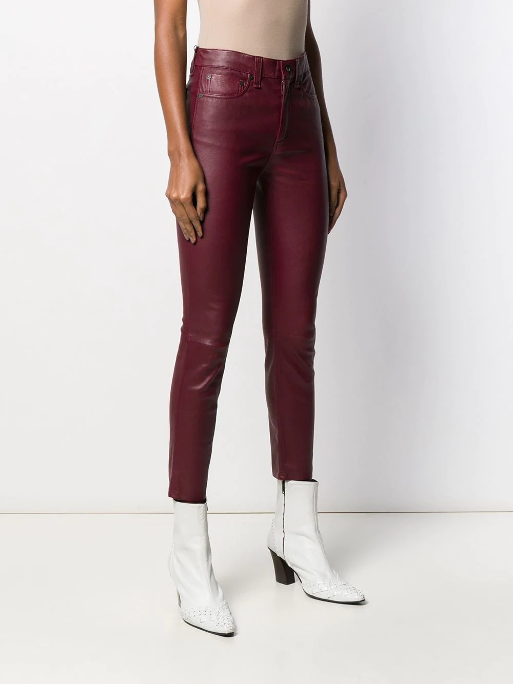 lambskin leather trousers - 3