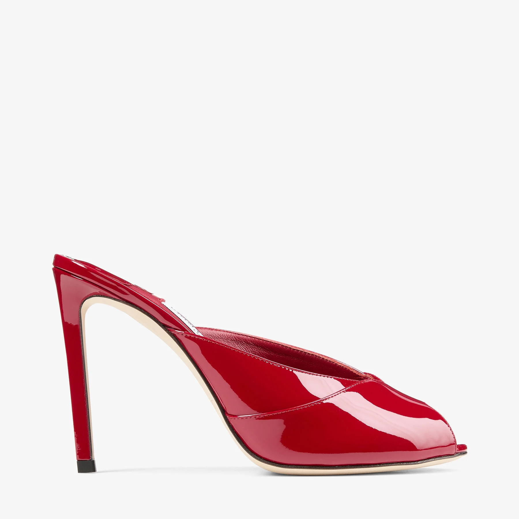 Brigitte Mule 100
Ruby Red Patent Leather Mules - 1