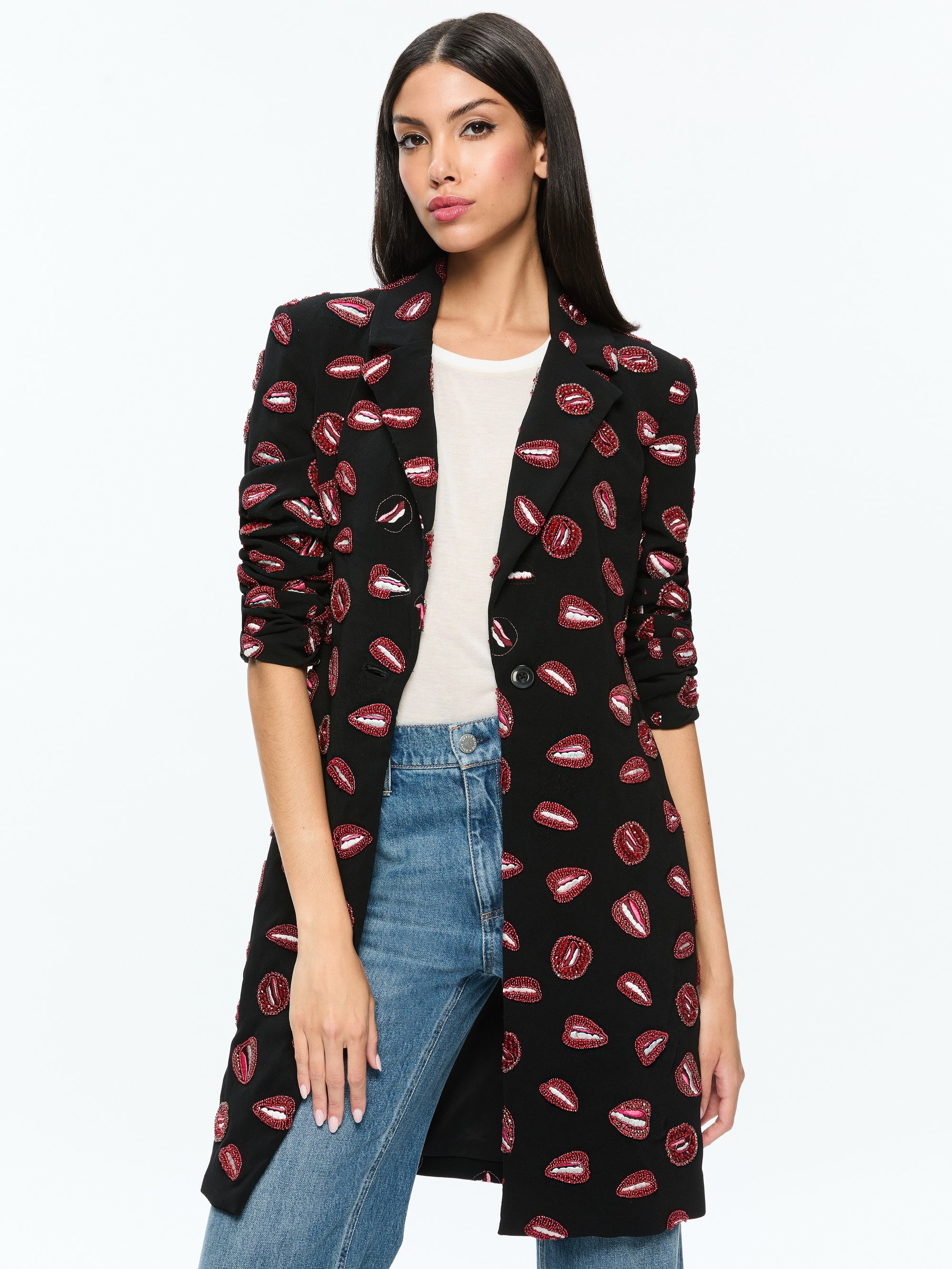 A+O X TOM WESSELMANN BRET EMBELLISHED LONG BLAZER - 2