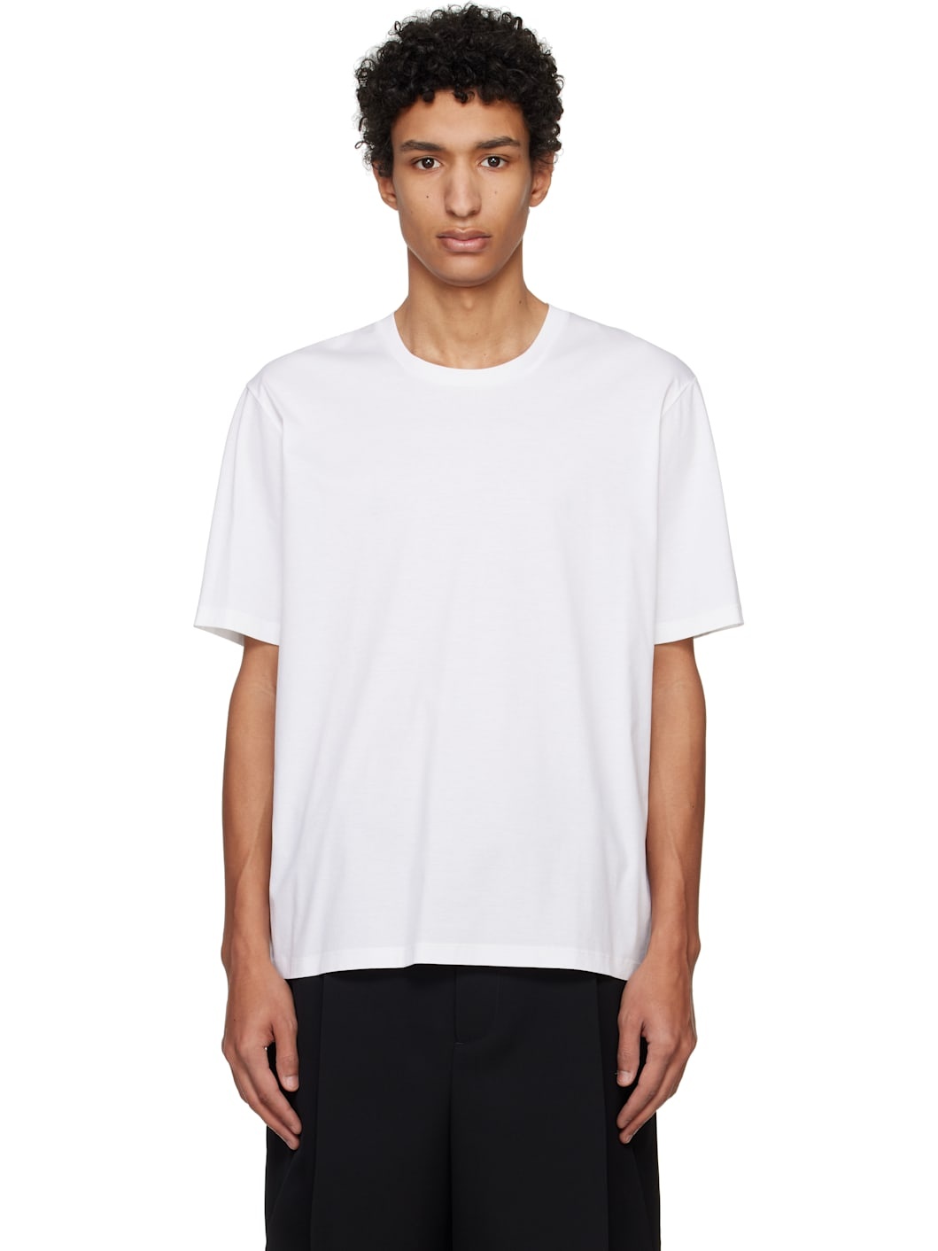 White Cotton T-shirt - 1