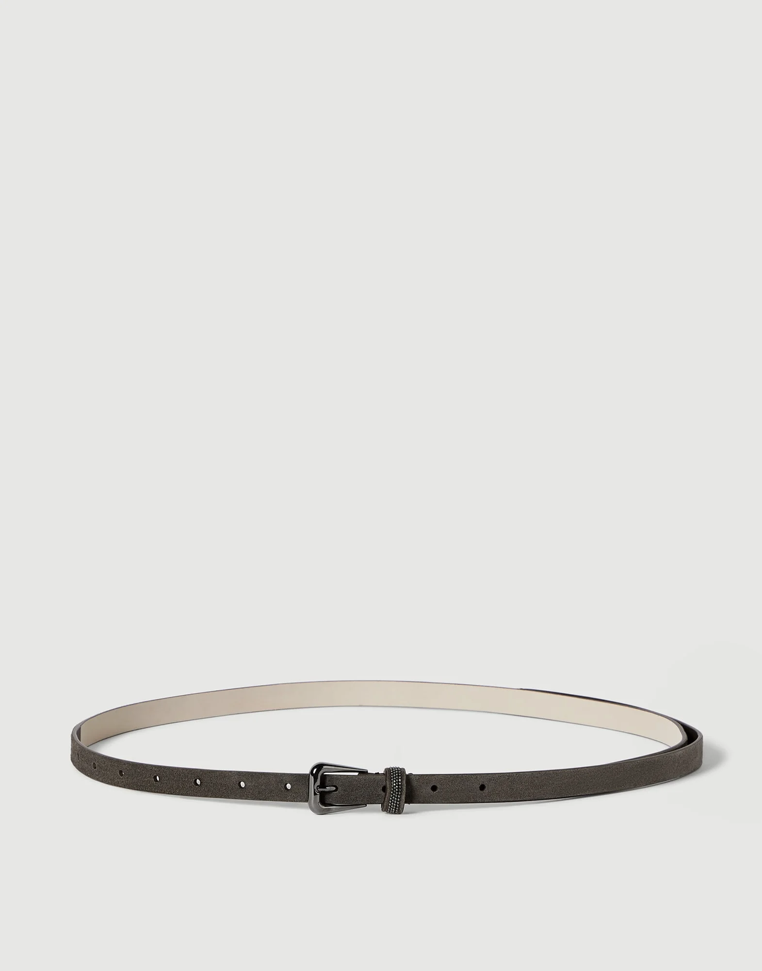 Suede belt with shiny loop - 1