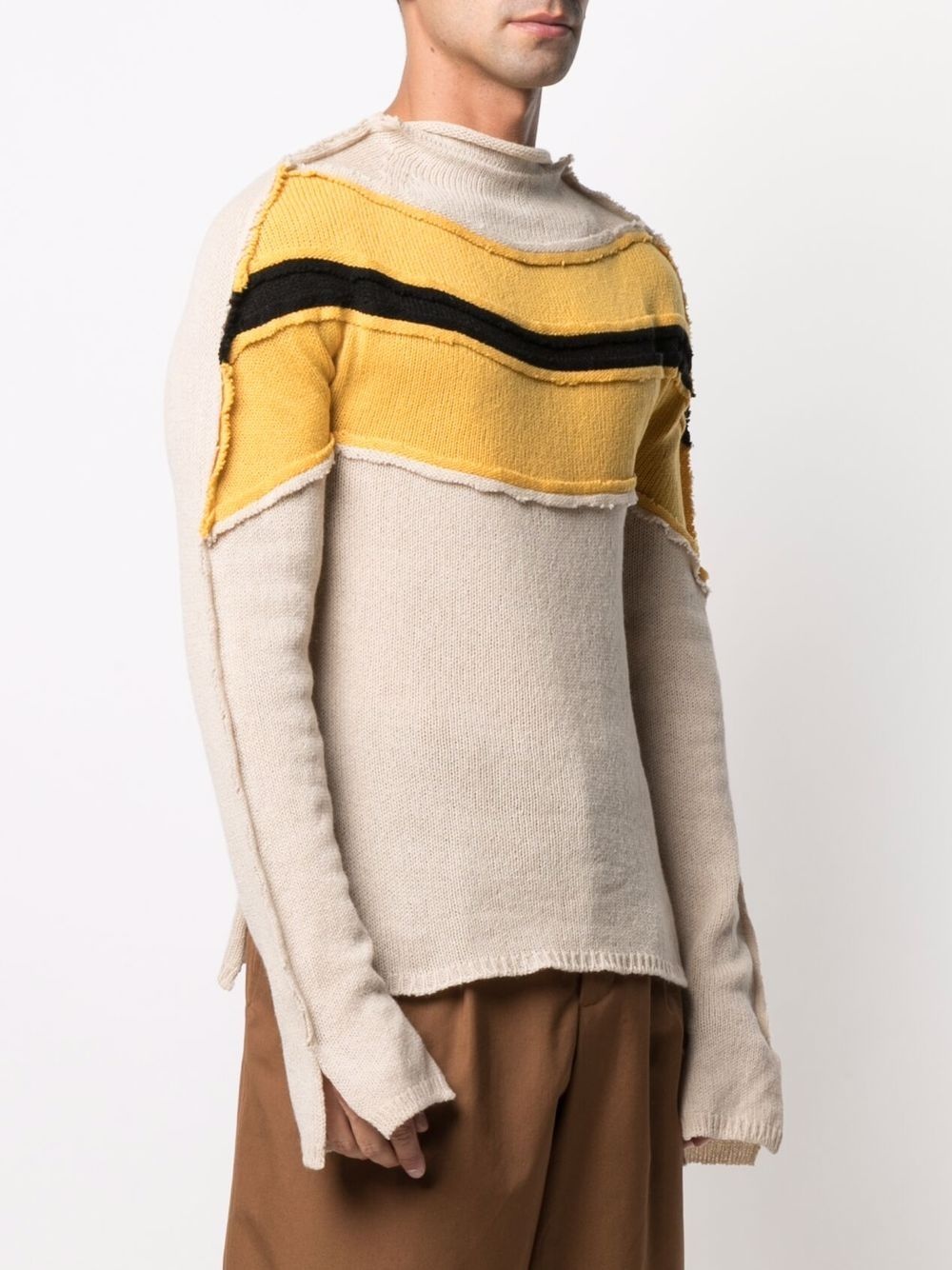 colour-block cashmere jumper - 3