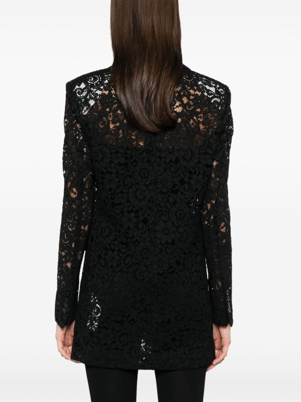 corded-lace blazer - 4