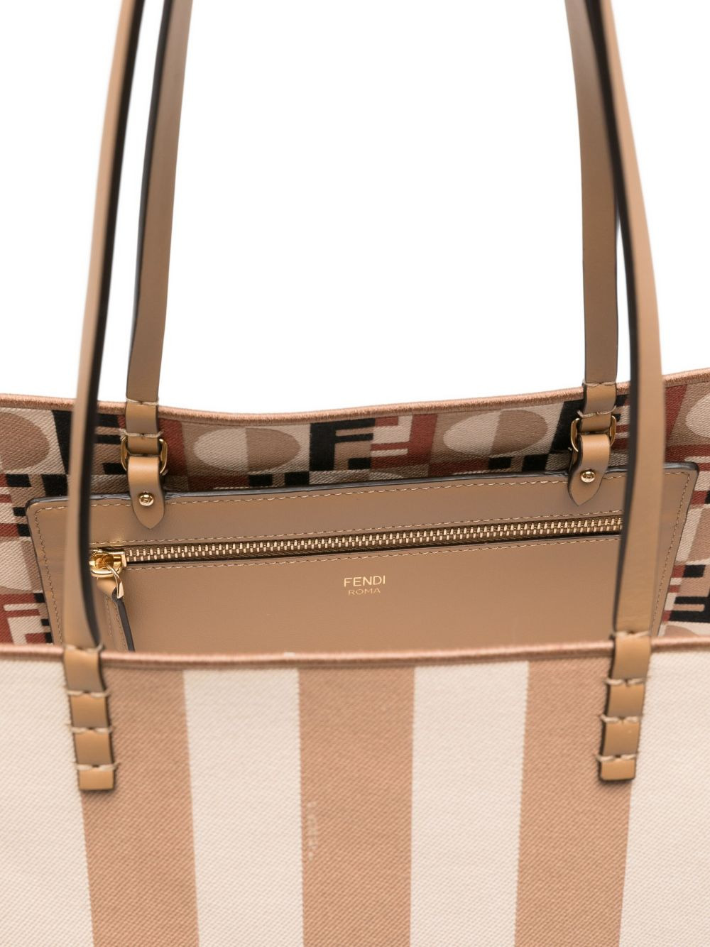 large striped tote bag - 5