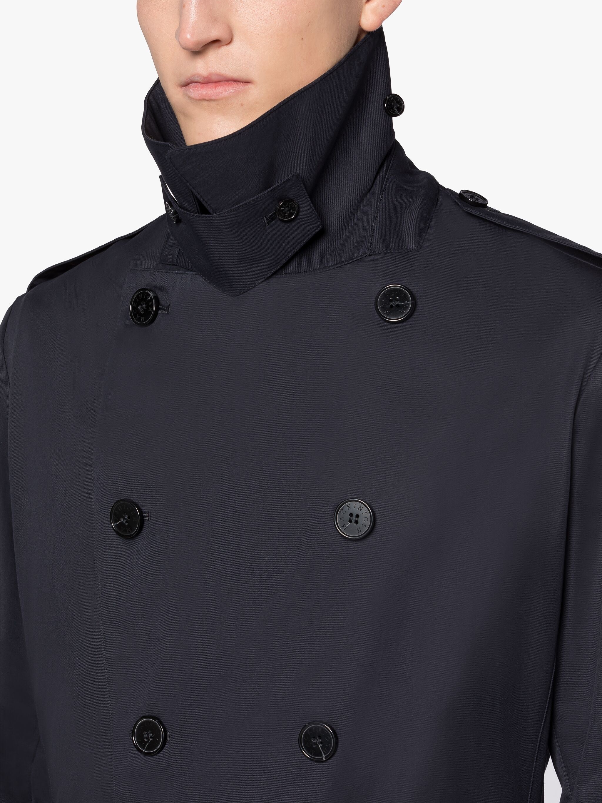 ST ANDREWS NAVY COTTON TRENCH COAT - 5