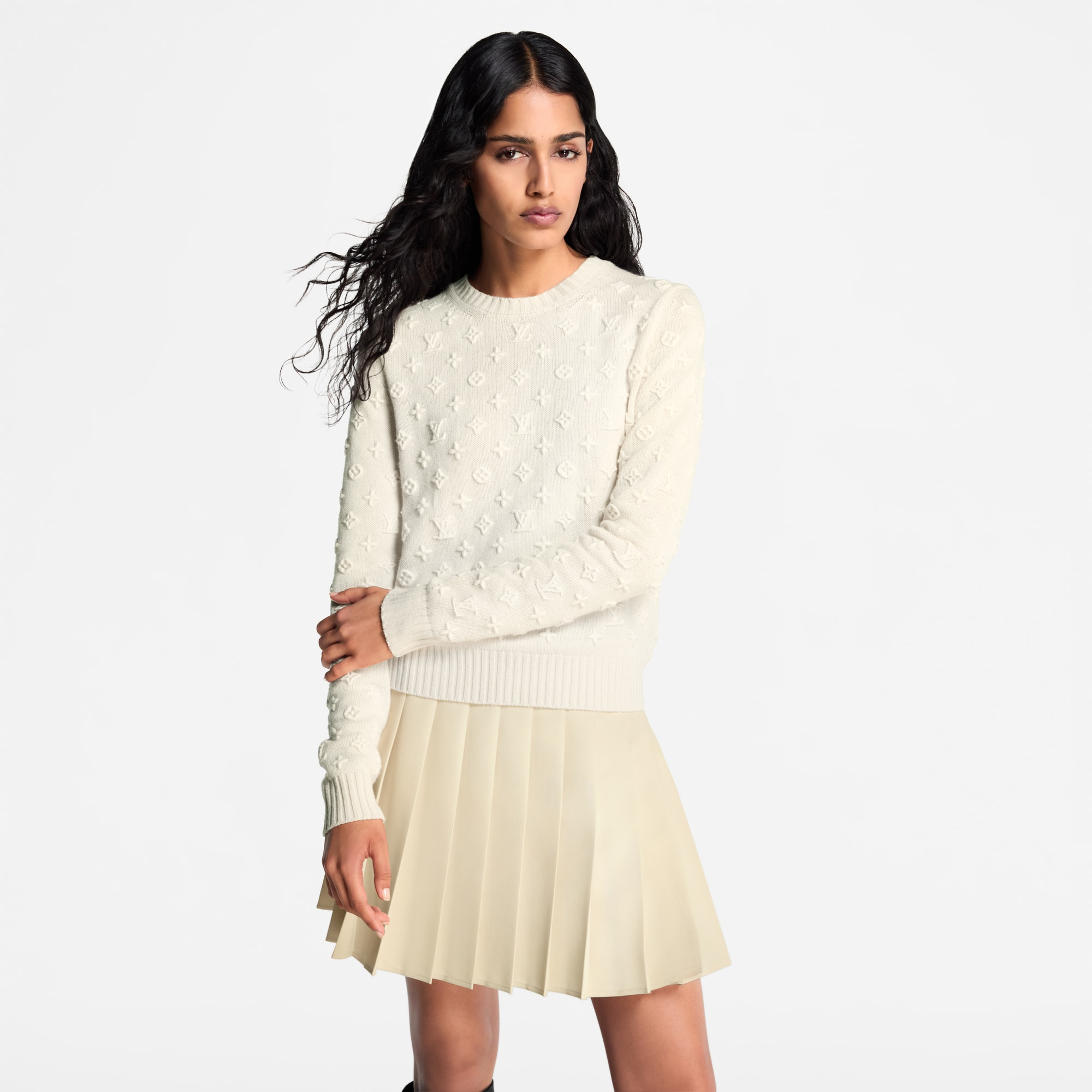3D Monogram Knit Pullover - 4