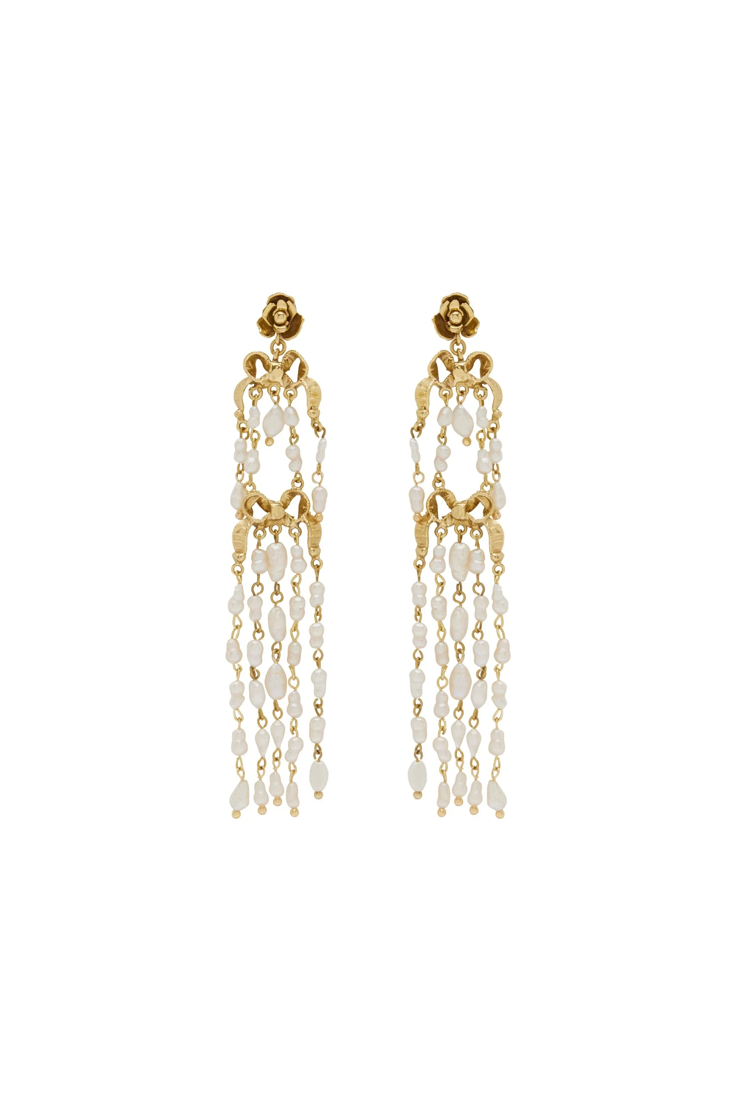 Django Bow & Pearl Duster Earrings - 1