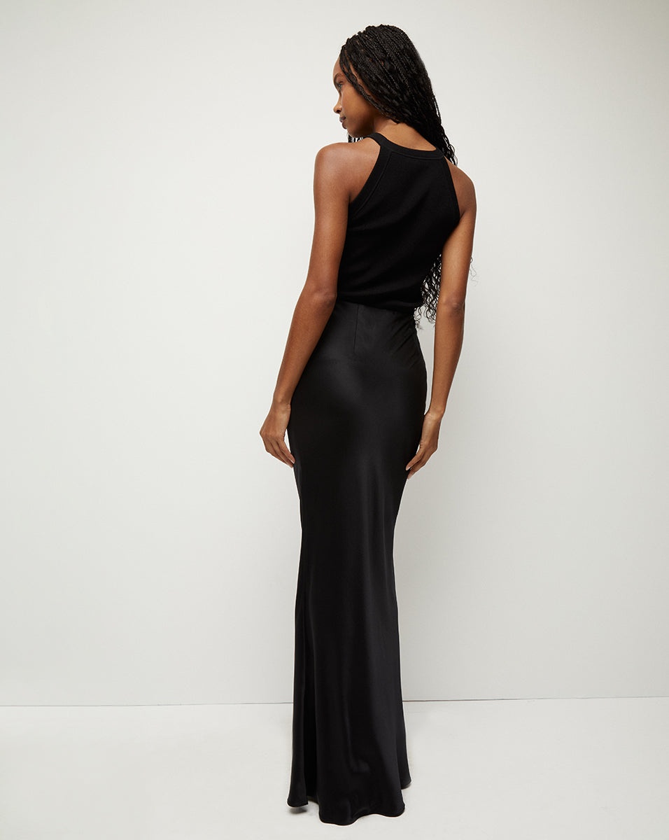 MEDINA STRETCH-SILK CHARMEUSE SKIRT - 6