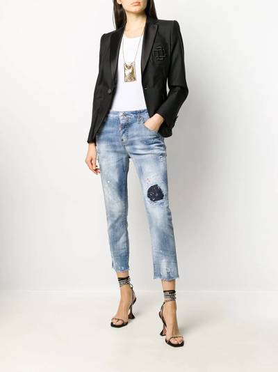 DSQUARED2 embroidered logo blazer outlook