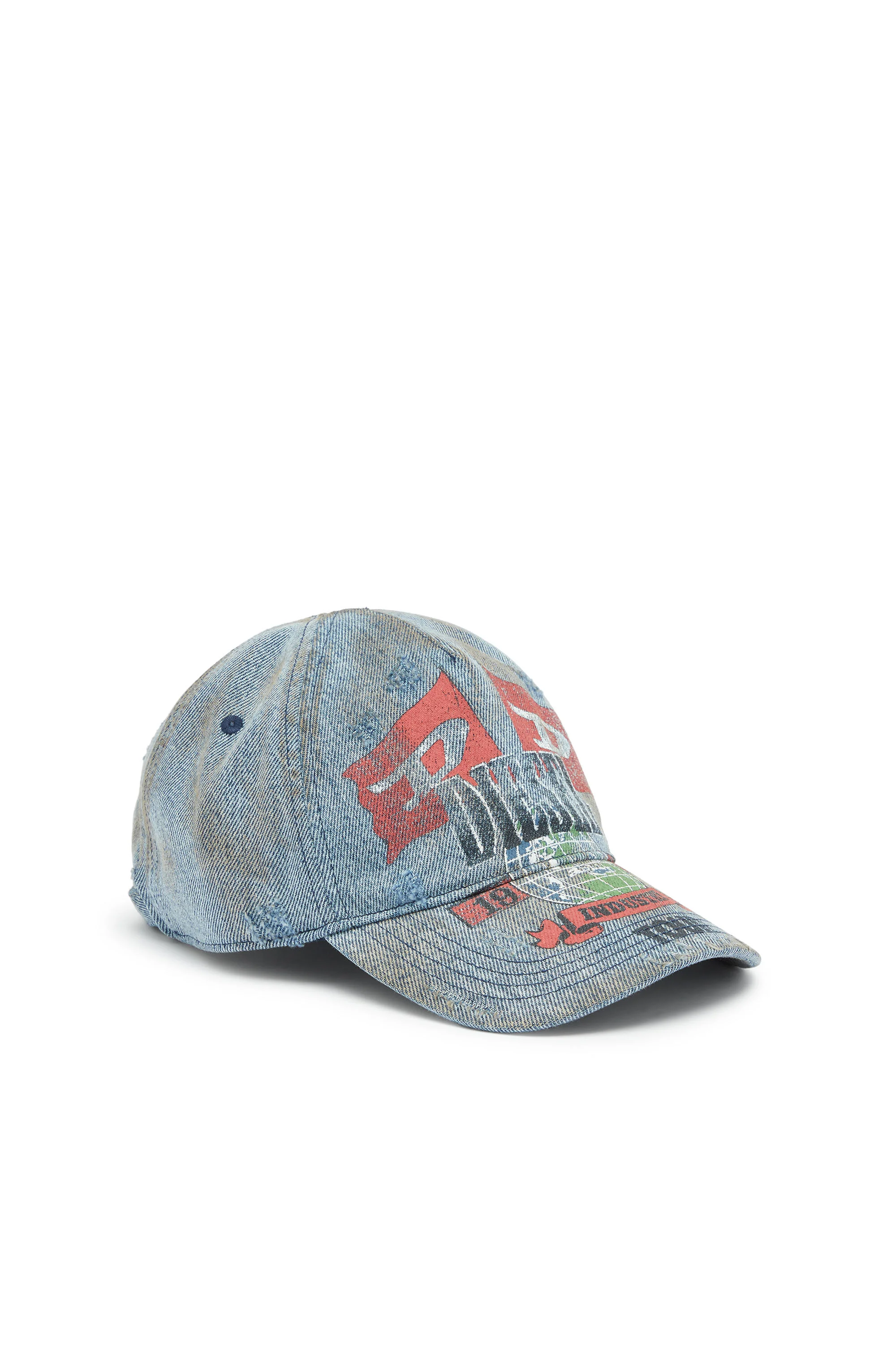 DENIM BASEBALL CAP WITH CONCERT GRAPHICS - 1