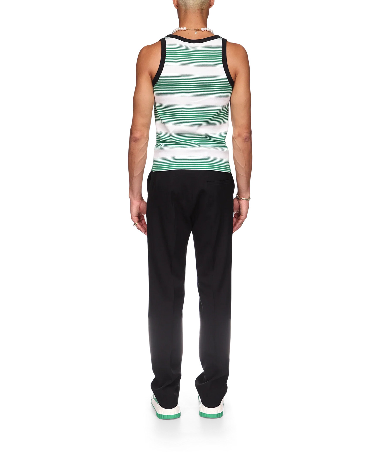 Gradient Stripe Ringer Tank Top - 4