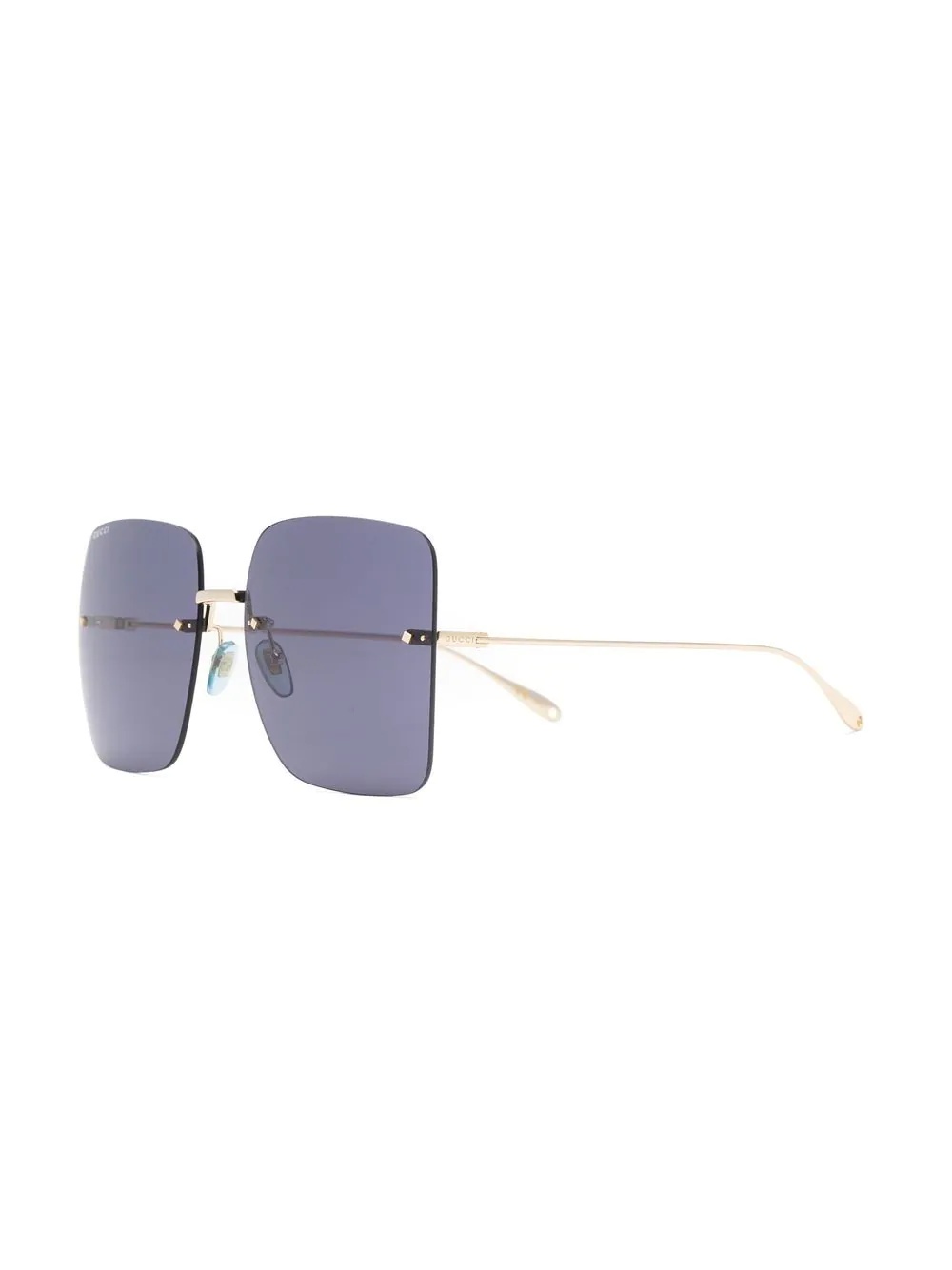 rimless oversized-frame sunglasses - 2