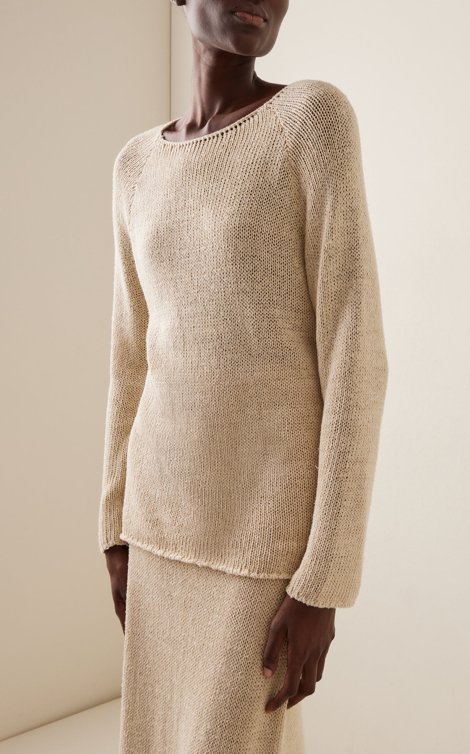 Fausto Knit Silk Sweater neutral - 2