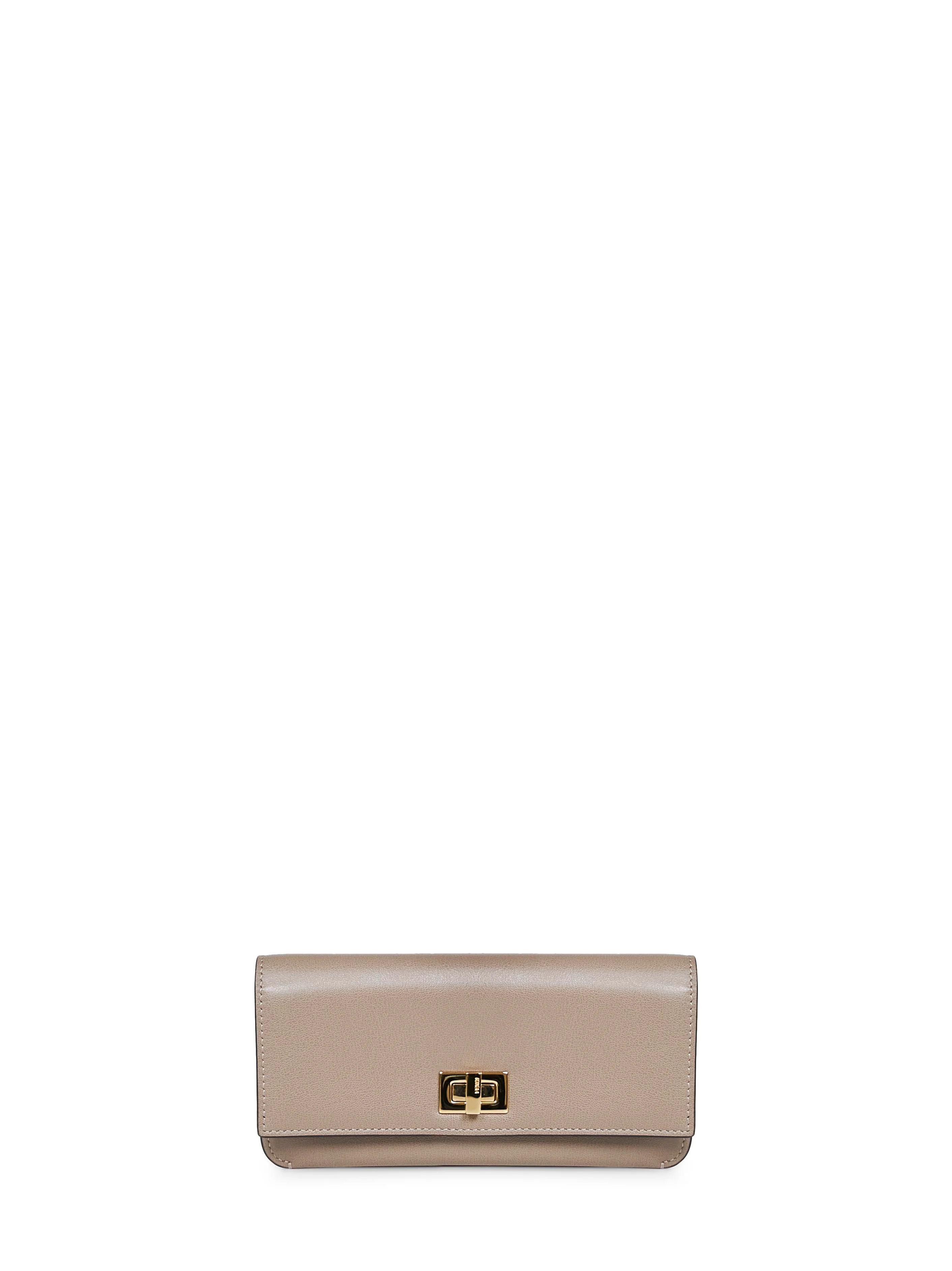 Fendi Women Dove Grey Leather Fendi Way Continental Wallet - 1