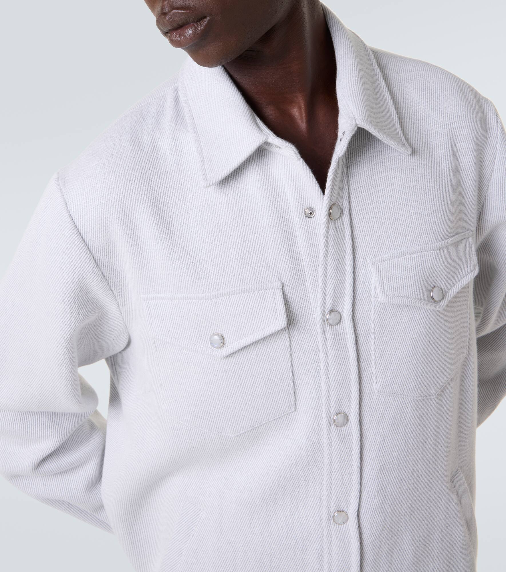 Explorer cashmere and cotton denim jacket - 5