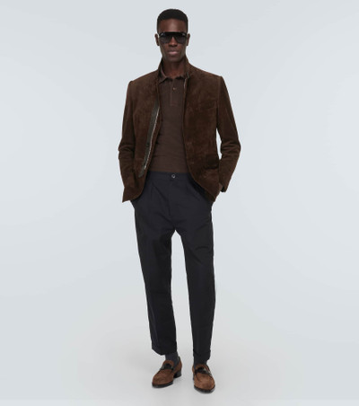 TOM FORD Elkan suede and leather loafers outlook