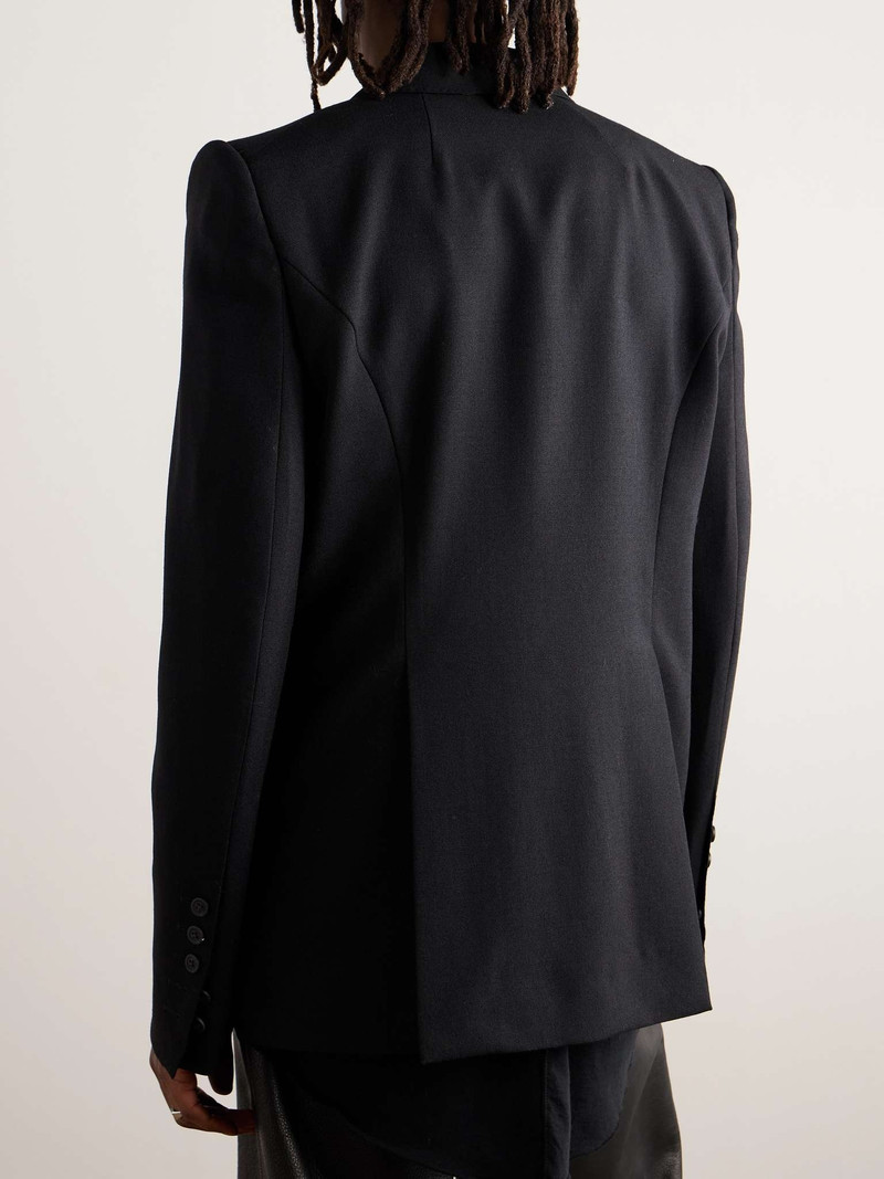 Double-Breasted Grain De Poudre Wool Blazer 4