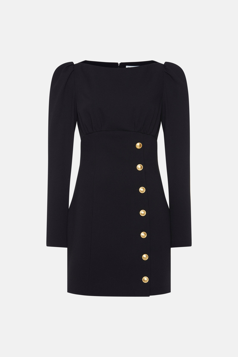 WOOL CREPE MINI DRESS - 1