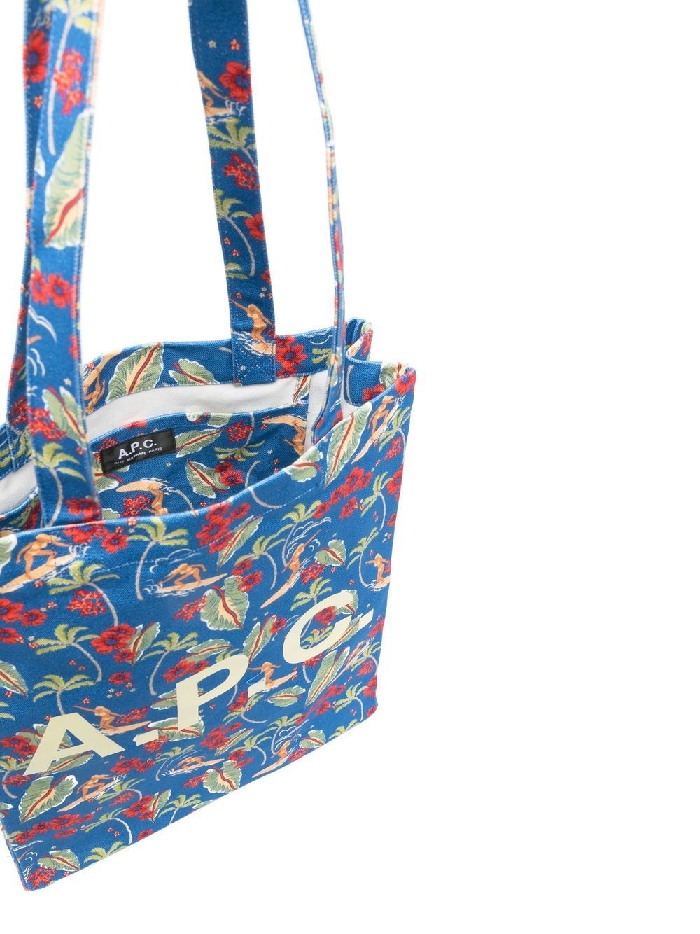 Lou Hawaiian-print tote bag - 5