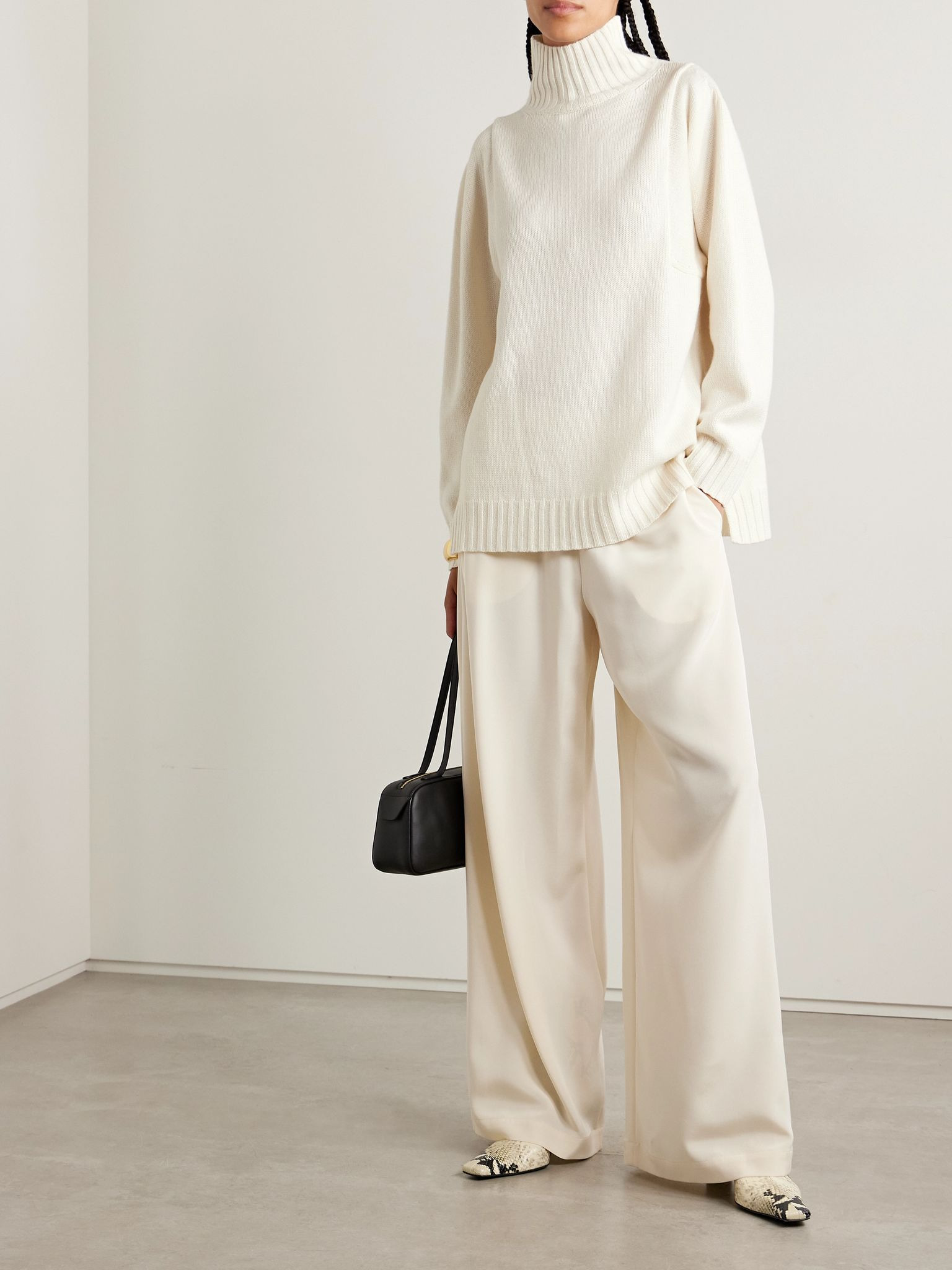 Cashmere turtleneck sweater White - 2