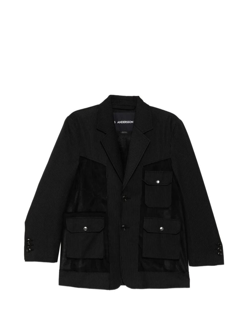 pinstripe patch pocket jacket - 1