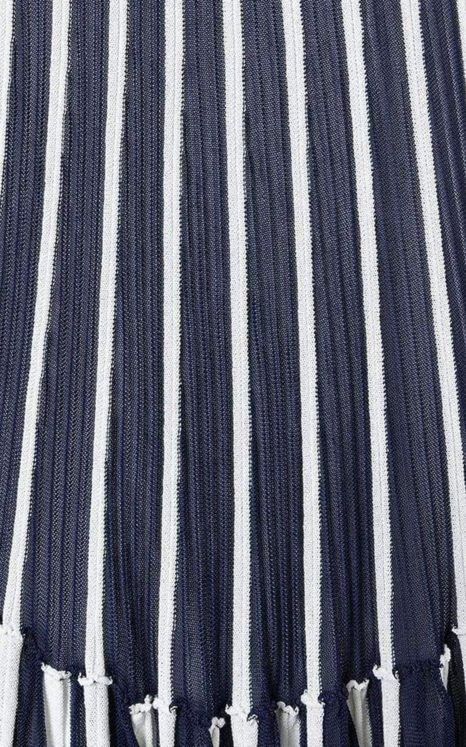 Vertical Stripe Midi Dress - 6