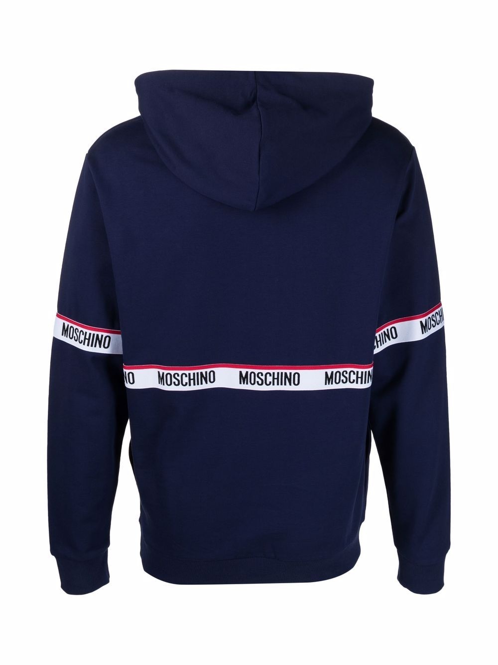 logo-print trim hoodie - 2